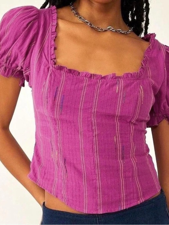 Free People Tops - Free People Serotonin Smocked Puff Sleeve Top